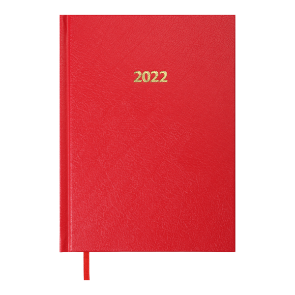 Ежедневник датированный 2022 STRONG, А5, твердая обложка, красный