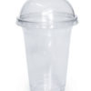 Стакан-ПЕТ пластиковый,  250мл, 50шт, прозрачный с купольной крышкой