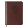 Ежедневник А5 датированный 2024 BRAVO красно коричневый, золотой торец