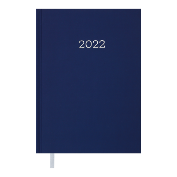 Ежедневник датированный 2022 MONOCHROME, А5, синий, твердая обложка