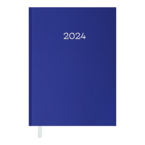 Ежедневник датированный 2024 MONOCHROME, А5, синий, твердая обложка