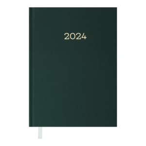 Ежедневник датированный 2024 MONOCHROME, А5, зеленый, твердая обложка
