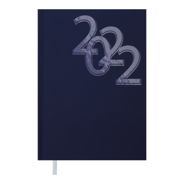 Ежедневник датированный 2022 OFFICE, А5, твердая обложка, синий