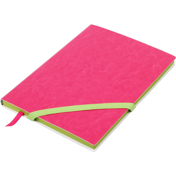 Блокнот деловой LOLLIPOP, А5, 96л., обложка из кожзама, на резинке, чистые листы, розовый