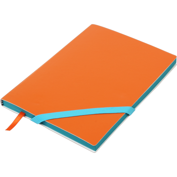 Блокнот деловой LOLLIPOP, А5, 96л., обложка из кожзама, на резинке, чистый, оранжевый