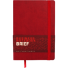 Блокнот деловой BRIEF, А5, 96л., обложка из кожзама, на резинке, в линию, красный 22644