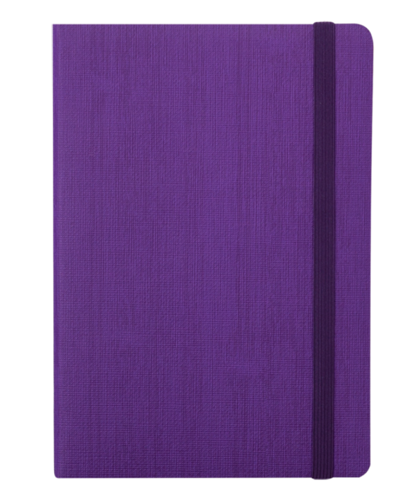 Блокнот деловой COLOR TUNES, А5, 96л., обложка из кожзама, чистые листы, фиолетовый