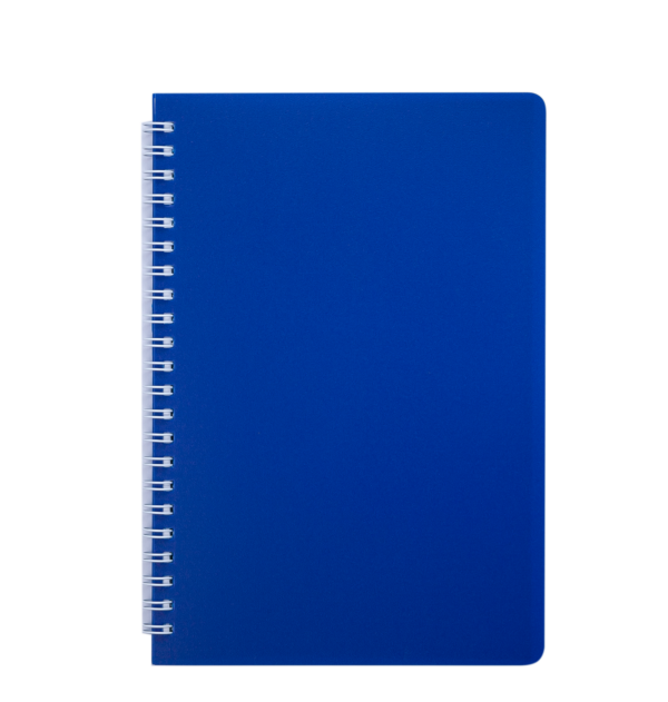Тетрадь на пружине BRIGHT А5, 60 листов с пластиковой обложкой, синий