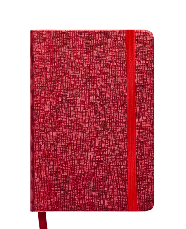 Блокнот деловой INGOT, А6, 80л., твердая обложка из кожзама, в клетку, красный