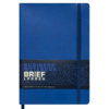Блокнот деловой BRIEF LOGO2U, А5, 96л., гибкая обложка из кожзама, в клетку, синий