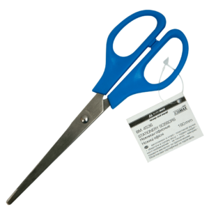 Ножницы офисные JOBMAX 180мм, синие пластиковые ручки