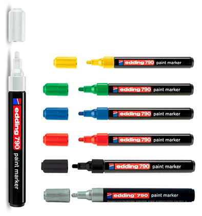 Лак-маркер Paint e-790 для промышленных и декоративных целей 2-3мм (8 цветов)