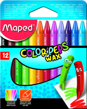 Мелки восковые COLOR PEPS WAX Crayons,  12 цветов