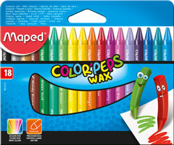Мелки восковые COLOR PEPS WAX Crayons,  18 цветов