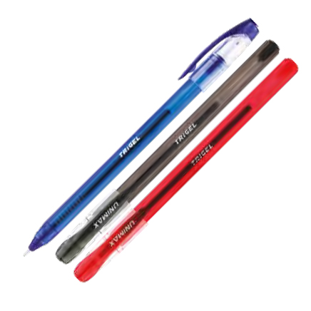 Ручка гелевая Trigel UX-130, 0,5 мм, 1200м (син, черн, красн)
