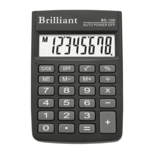 Калькулятор BRILLIANT BS-100, 8 разрядов, одна батарея