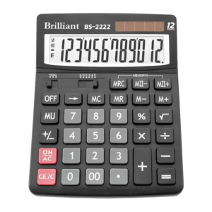 Калькулятор BRILLIANT BS-2222, 12 разрядов, две батареи