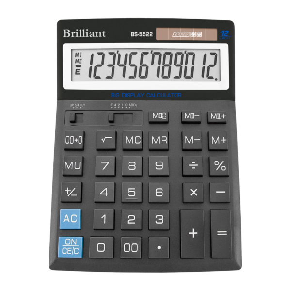 Калькулятор BRILLIANT BS-5522, 12 разрядов, две батареи