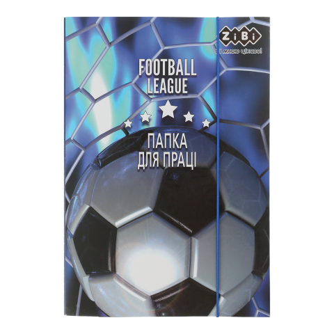 Папка для праці FOOTBALL, А4+ картонна, на гумці Kids Line
