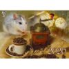 Календарь настенный квартальный 2020, 1 пружина, Крыса и кофе