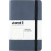 Записная книжка Partner Soft, 125*195, 96л, гибкая обложка, точка, черный срез, серебристо-синяя