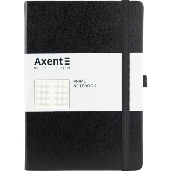 Записная книжка Partner Prime, А5, 96л, твердая обложка, клетка, кремовый блок, черная