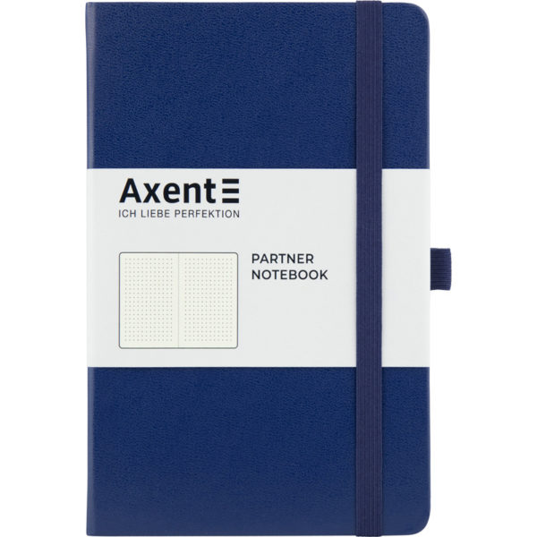 Записная книжка Partner, А5-, 96л, тв. виниловая обложка, точка, крем.блок, темно-синяя