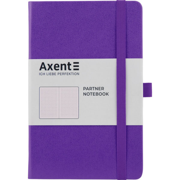 Записная книжка Partner, А5-, 96л, тв. виниловая обложка, точка, крем.блок, фиолетовая