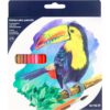 Карандаши цветные акварельные с кистью, “Птицы” 24 цвета, Kite K18-1050