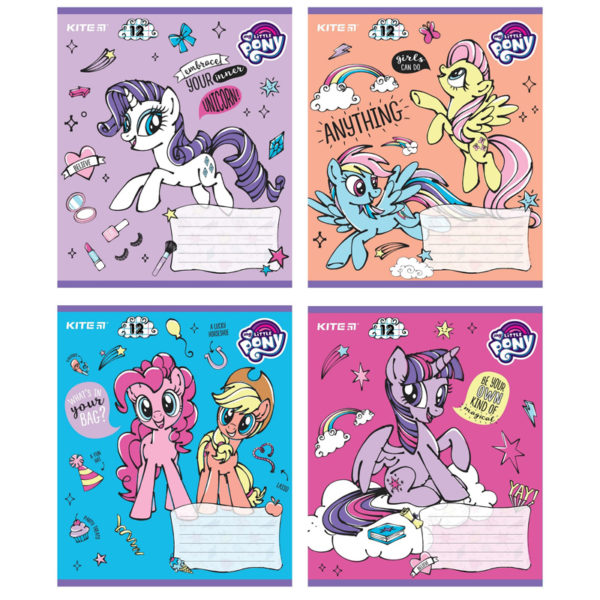Тетрадь школьная Kite My Little Pony, 12 листов, клетка LP20-232