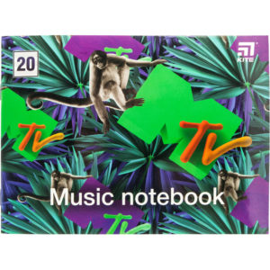 Тетрадь для нот А5, 20 листов, на скобе Kite MTV MTV20-405-1