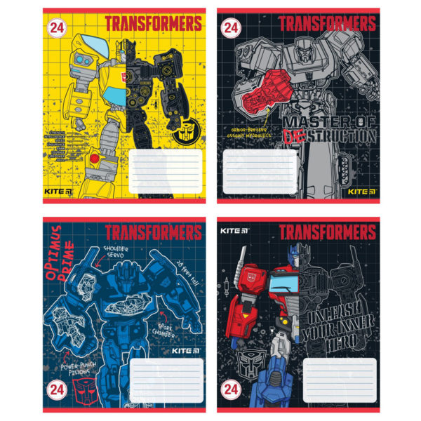Тетрадь школьная Kite Transformers, 12 листов, в линию, TF20-234