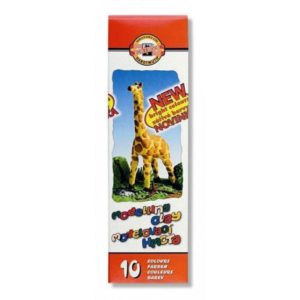 Пластилин KOON-I-NOOR “Жираф”, 10 цветов, 200 г. картонная упаковка 131504