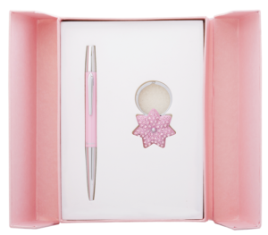 Набор подарочный “Star”: ручка шариковая + брелок, розовый