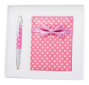 Набор подарочный “Monro” : ручка шариковая + зеркало, розовый