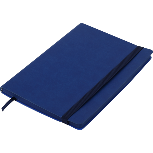 Блокнот деловой BRIEF, А5, 96л., обложка из кожзама, на резинке, в линию, синий