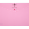 Папка-конверт на кнопке А4, FAVOURITE, PASTEL, розовая