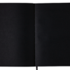 Блокнот деловой BRIGHT, А5, 96л., твердая обложка из кожзама, черная бумага, желтый 49956