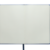 Блокнот деловой INGOT, 125×195 мм, 80л., твердая обложка из кожзама, клетка, синий 50094