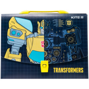Портфель-коробка пластиковый на застежке А4 Transformers, 1отд. TF20-209