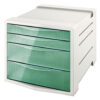 Настольный короб на 4 ящика Esselte Colour’ice, зеленый