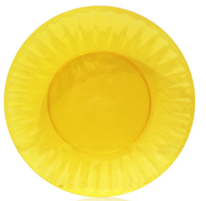 Тарелка стекловидная, d-20,5см, 10шт, желтая