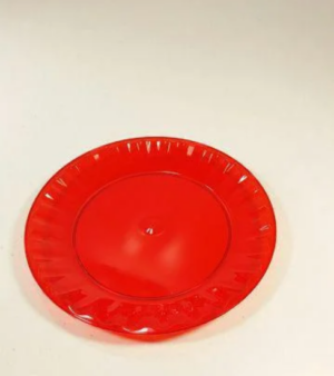Тарелка стекловидная, d-20,5см, 10шт, красная