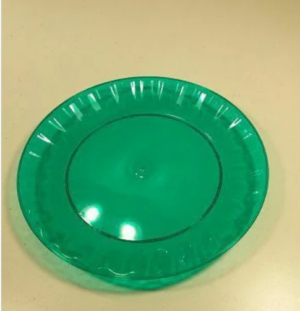 Тарелка стекловидная, d-20,5см, 10шт, зеленая