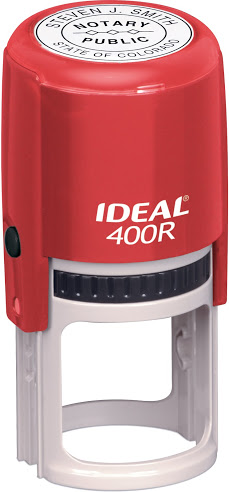 Оснастка для круглой печати D-40мм с защитным футляром, красный корпус