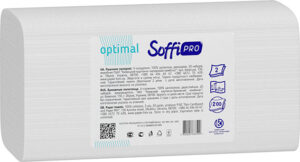 Полотенца-вкладыши SoffiPro Optimal V-сложение 210х230мм 2слоя, 150шт, белые