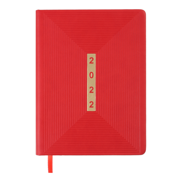 Ежедневник датированный 2022 MEANDER A5, красный