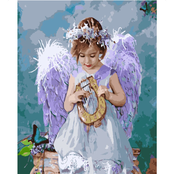 Картина для росписи по номерам «Девочка ангел», 40х50см
