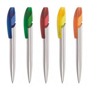 Ручка шариковая автоматическая пластиковая York Silver (5 цветов)