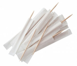 Зубочистки бамбуковые К-Tooth Picks 1000шт, с ментолом в индивидуальной бумажной упаковке
